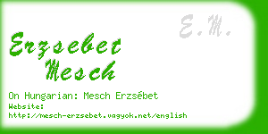 erzsebet mesch business card